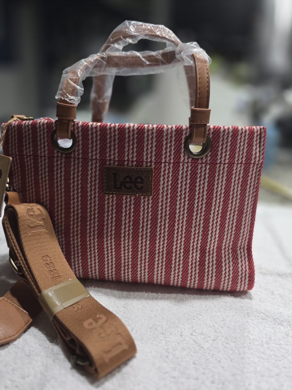 Montana West Lee Stripe Collection Small Tote/Crossbody Purse Country Nautical